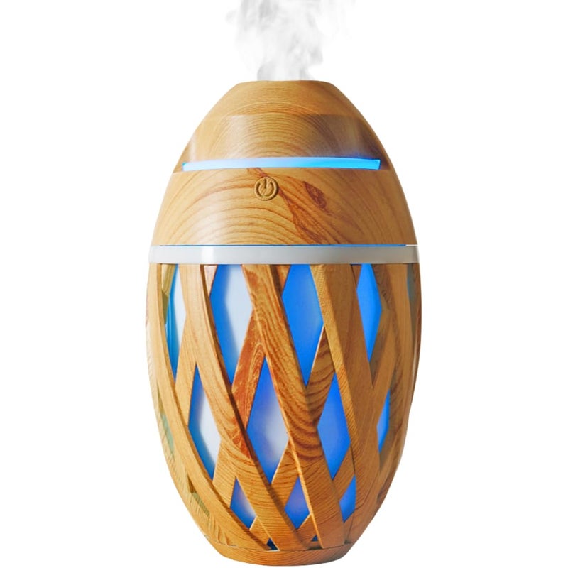 Cello Woven Basket Ultrasonic Diffuser - Electronic Oil Diffuser And Humidifier With Colour Changing LEDs - Bamboo Diffuser To Pair With Essential Oils, A Electric Diffuser - Aroma Diffuser.
